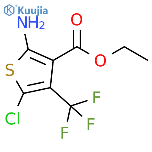 ethyl 2-amino-5-chloro-4-(trifluoromethyl)thiophene-3-carboxylate structure