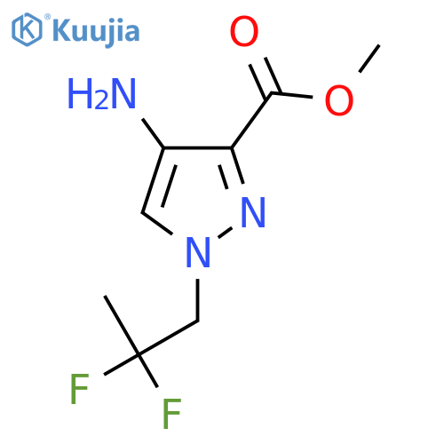 methyl 4-amino-1-(2,2-difluoropropyl)-1H-pyrazole-3-carboxylate structure