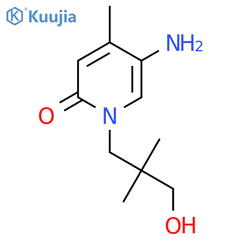 5-amino-1-(3-hydroxy-2,2-dimethylpropyl)-4-methyl-1,2-dihydropyridin-2-one structure