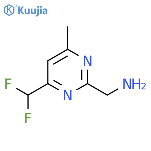 2-Pyrimidinemethanamine, 4-(difluoromethyl)-6-methyl- structure