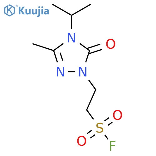 2-[3-methyl-5-oxo-4-(propan-2-yl)-4,5-dihydro-1H-1,2,4-triazol-1-yl]ethane-1-sulfonyl fluoride structure