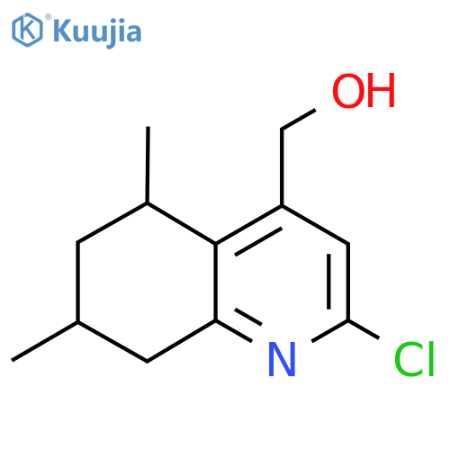 (2-chloro-5,7-dimethyl-5,6,7,8-tetrahydroquinolin-4-yl)methanol structure