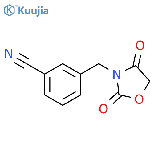 Benzonitrile, 3-[(2,4-dioxo-3-oxazolidinyl)methyl]- structure