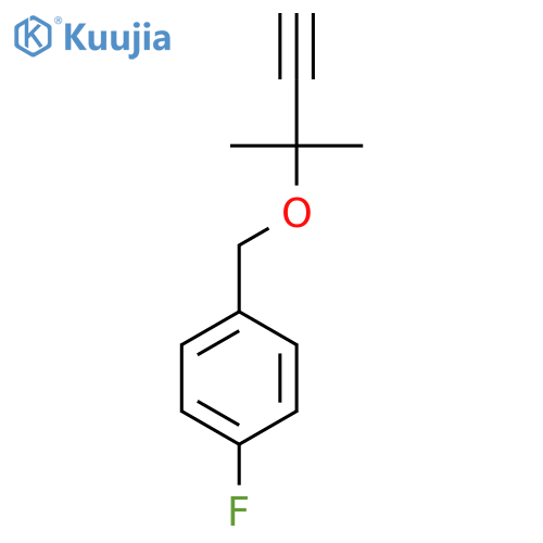 Benzene, 1-[[(1,1-dimethyl-2-propyn-1-yl)oxy]methyl]-4-fluoro- structure