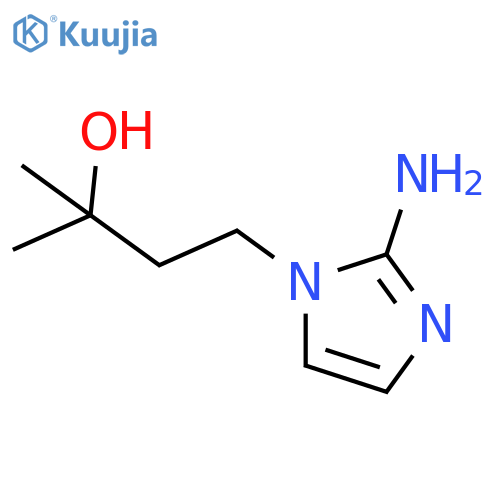 4-(2-amino-1H-imidazol-1-yl)-2-methylbutan-2-ol structure