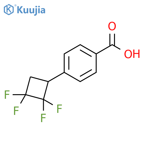 4-(2,2,3,3-tetrafluorocyclobutyl)benzoic acid structure