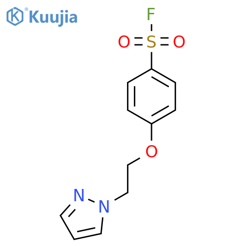 4-[2-(1H-pyrazol-1-yl)ethoxy]benzene-1-sulfonyl fluoride structure