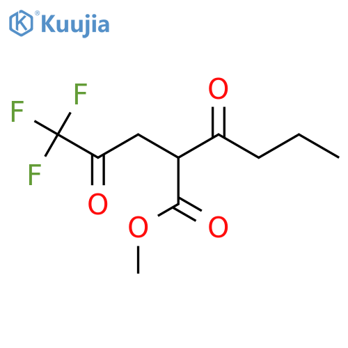 methyl 3-oxo-2-(3,3,3-trifluoro-2-oxopropyl)hexanoate structure