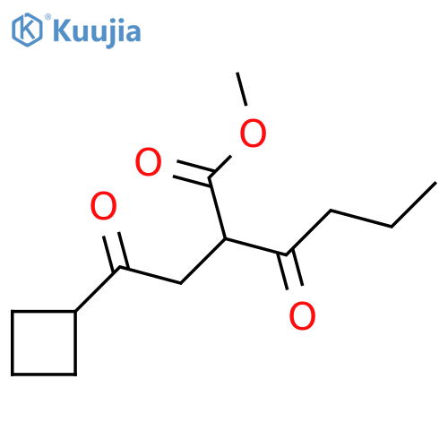 methyl 2-(2-cyclobutyl-2-oxoethyl)-3-oxohexanoate structure