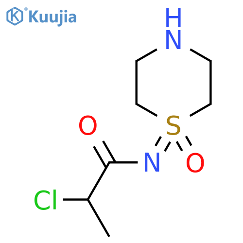 2-chloro-N-(1-oxo-1lambda6-thiomorpholin-1-ylidene)propanamide structure
