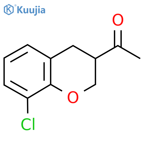 1-(8-chloro-3,4-dihydro-2H-1-benzopyran-3-yl)ethan-1-one structure