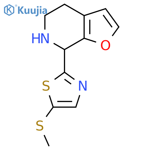 2-{4H,5H,6H,7H-furo2,3-cpyridin-7-yl}-5-(methylsulfanyl)-1,3-thiazole structure