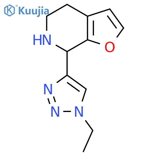 1-ethyl-4-{4H,5H,6H,7H-furo2,3-cpyridin-7-yl}-1H-1,2,3-triazole structure