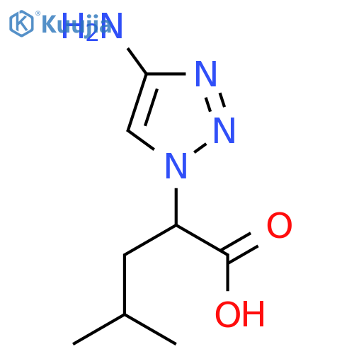 2-(4-amino-1H-1,2,3-triazol-1-yl)-4-methylpentanoic acid structure