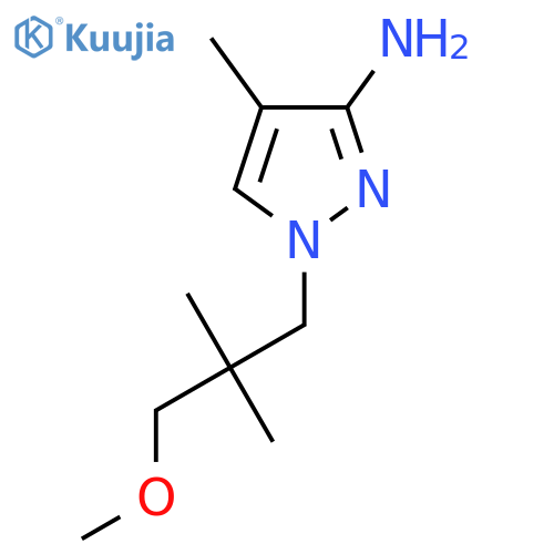 1-(3-methoxy-2,2-dimethylpropyl)-4-methyl-1H-pyrazol-3-amine structure