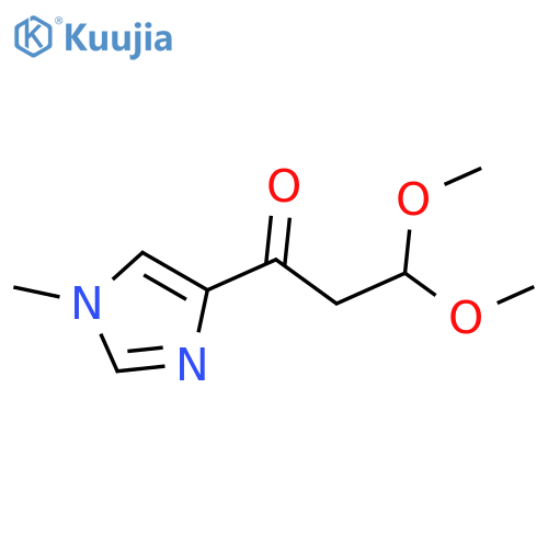 3,3-dimethoxy-1-(1-methyl-1H-imidazol-4-yl)propan-1-one structure