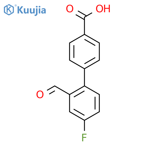 4-(4-Fluoro-2-formylphenyl)benzoic acid structure