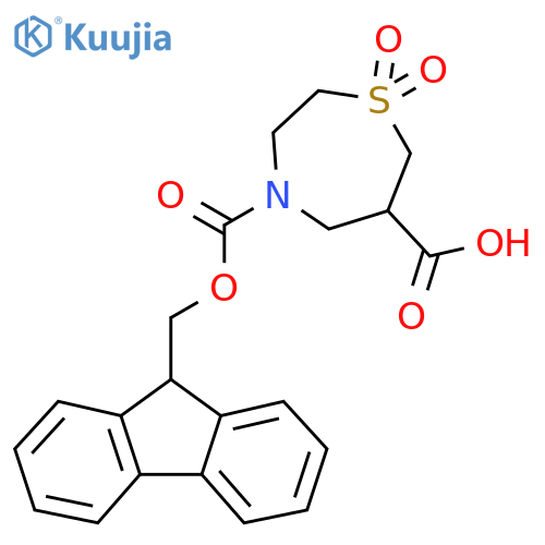 4-(9H-Fluoren-9-ylmethoxycarbonyl)-1,1-dioxo-1,4-thiazepane-6-carboxylic acid structure