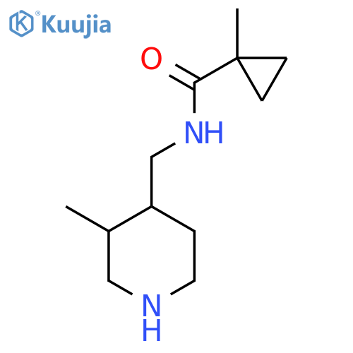 1-methyl-N-(3-methylpiperidin-4-yl)methylcyclopropane-1-carboxamide structure