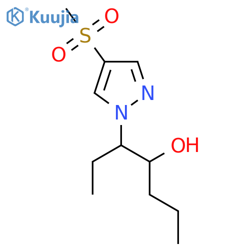 3-(4-methanesulfonyl-1H-pyrazol-1-yl)heptan-4-ol structure