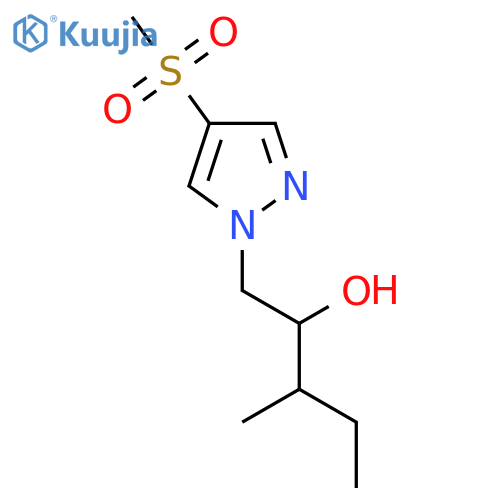 1-(4-methanesulfonyl-1H-pyrazol-1-yl)-3-methylpentan-2-ol structure