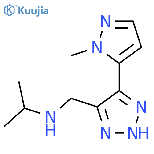 {5-(1-methyl-1H-pyrazol-5-yl)-1H-1,2,3-triazol-4-ylmethyl}(propan-2-yl)amine structure