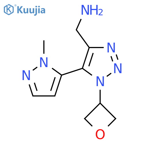 5-(1-methyl-1H-pyrazol-5-yl)-1-(oxetan-3-yl)-1H-1,2,3-triazol-4-ylmethanamine structure