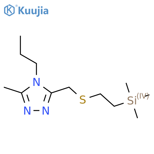 3-methyl-4-propyl-5-({2-(trimethylsilyl)ethylsulfanyl}methyl)-4H-1,2,4-triazole structure