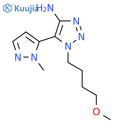 1-(4-methoxybutyl)-5-(1-methyl-1H-pyrazol-5-yl)-1H-1,2,3-triazol-4-amine structure