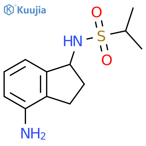 N-(4-amino-2,3-dihydro-1H-inden-1-yl)propane-2-sulfonamide structure