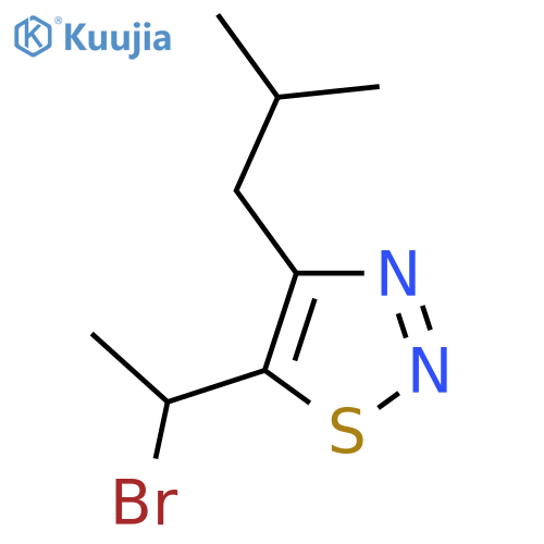5-(1-Bromoethyl)-4-(2-methylpropyl)-1,2,3-thiadiazole structure