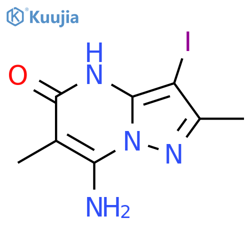7-amino-3-iodo-2,6-dimethylpyrazolo1,5-apyrimidin-5-ol structure