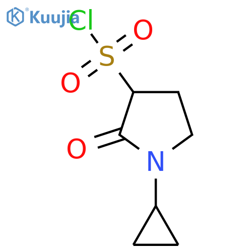1-cyclopropyl-2-oxopyrrolidine-3-sulfonyl chloride structure