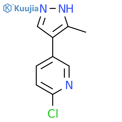 2-chloro-5-(3-methyl-1H-pyrazol-4-yl)pyridine structure