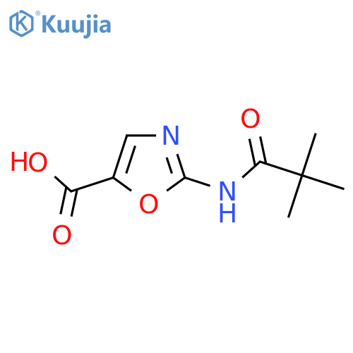 2-(2,2-dimethylpropanamido)-1,3-oxazole-5-carboxylic acid structure