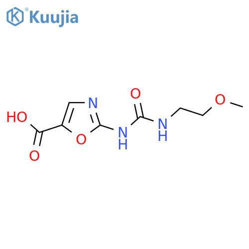 2-{(2-methoxyethyl)carbamoylamino}-1,3-oxazole-5-carboxylic acid structure