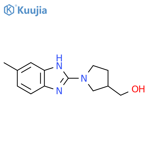 1-(6-methyl-1H-1,3-benzodiazol-2-yl)pyrrolidin-3-ylmethanol structure