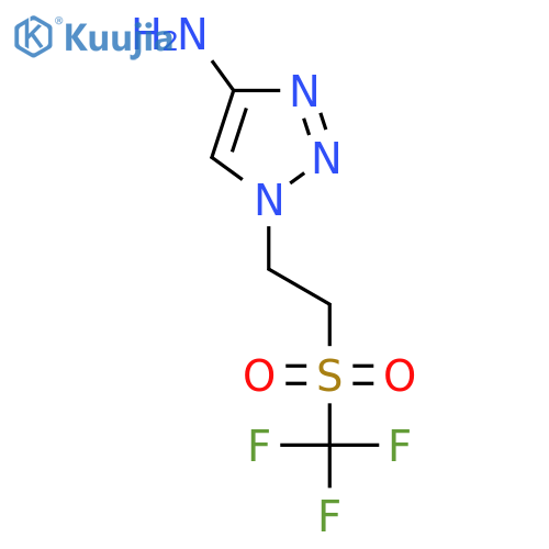 1-(2-trifluoromethanesulfonylethyl)-1H-1,2,3-triazol-4-amine structure