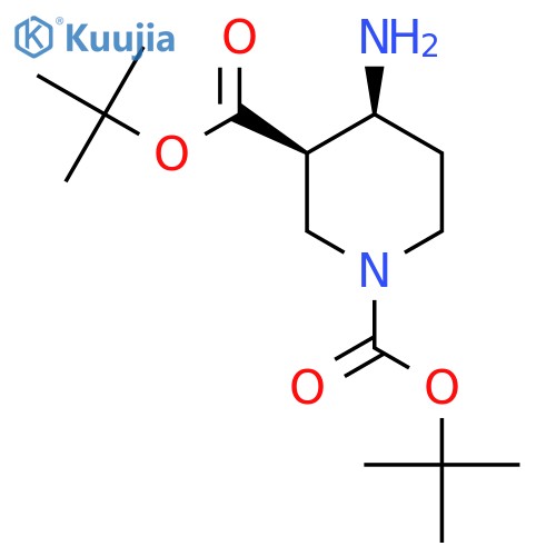 rac-1,3-di-tert-butyl (3R,4S)-4-aminopiperidine-1,3-dicarboxylate structure