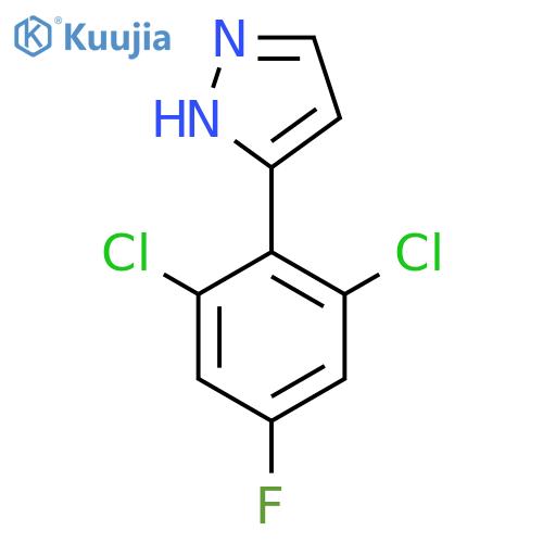 3-(2,6-dichloro-4-fluorophenyl)-1H-pyrazole structure