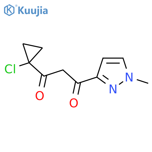 1-(1-chlorocyclopropyl)-3-(1-methyl-1H-pyrazol-3-yl)propane-1,3-dione structure