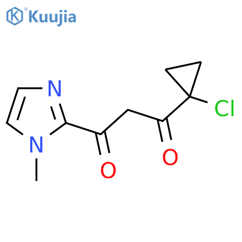 1-(1-chlorocyclopropyl)-3-(1-methyl-1H-imidazol-2-yl)propane-1,3-dione structure