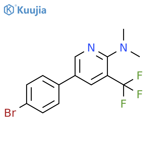 2-Pyridinamine, 5-(4-bromophenyl)-N,N-dimethyl-3-(trifluoromethyl)- structure