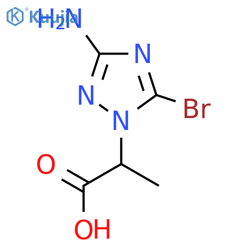 2-(3-amino-5-bromo-1H-1,2,4-triazol-1-yl)propanoic acid structure