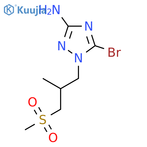 5-bromo-1-(3-methanesulfonyl-2-methylpropyl)-1H-1,2,4-triazol-3-amine structure