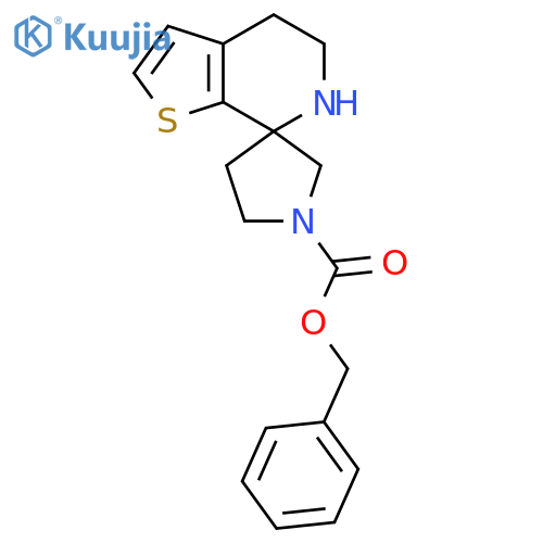 benzyl 5',6'-dihydro-4'H-spiropyrrolidine-3,7'-thieno2,3-cpyridine-1-carboxylate structure
