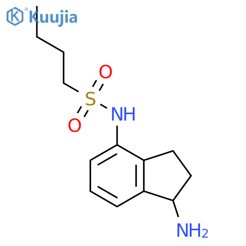 N-(1-amino-2,3-dihydro-1H-inden-4-yl)butane-1-sulfonamide structure