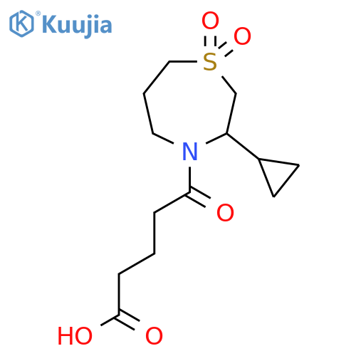 1,4-Thiazepine-4(5H)-pentanoic acid, 3-cyclopropyltetrahydro-δ-oxo-, 1,1-dioxide structure