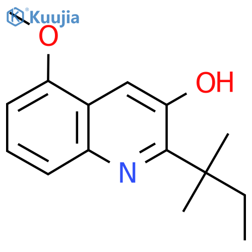 5-Methoxy-2-(2-methylbutan-2-yl)quinolin-3-ol structure