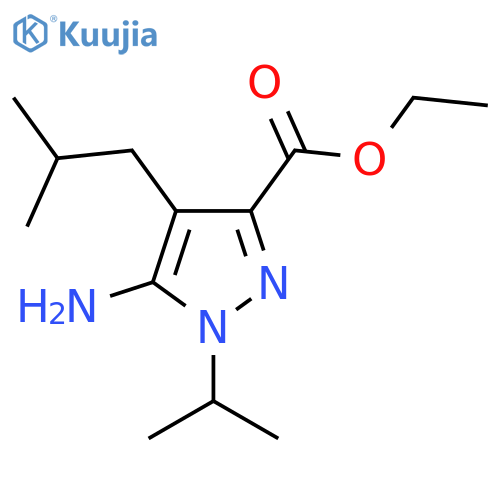 ethyl 5-amino-4-(2-methylpropyl)-1-(propan-2-yl)-1H-pyrazole-3-carboxylate structure